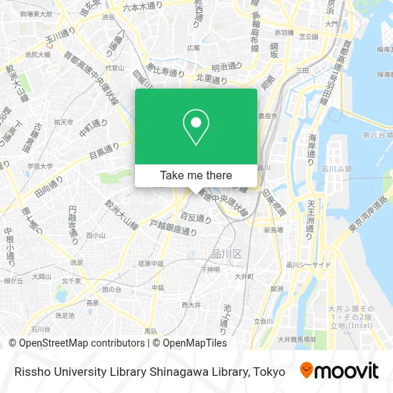 Rissho University Library Shinagawa Library map