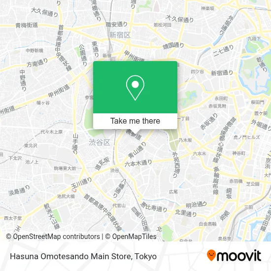 Hasuna Omotesando Main Store map