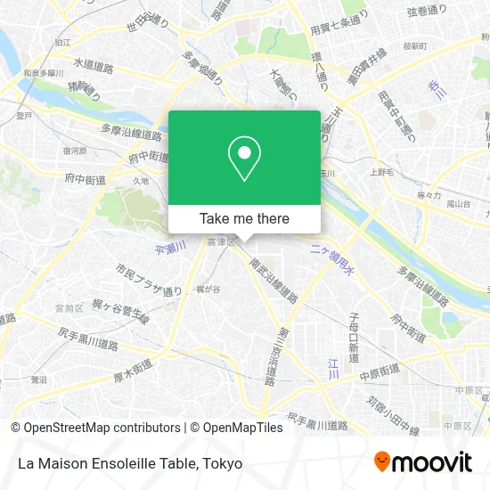La Maison Ensoleille Table map