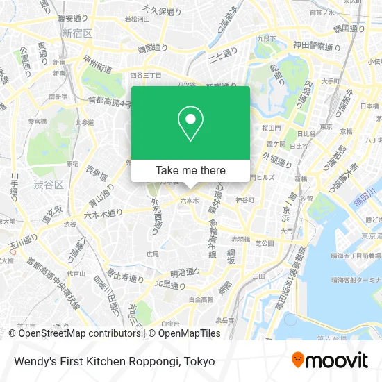 Wendy's First Kitchen Roppongi map