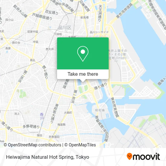 Heiwajima Natural Hot Spring map
