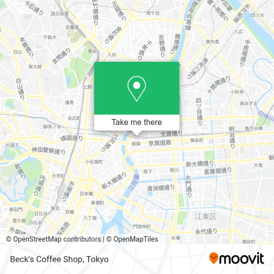 Beck's Coffee Shop map