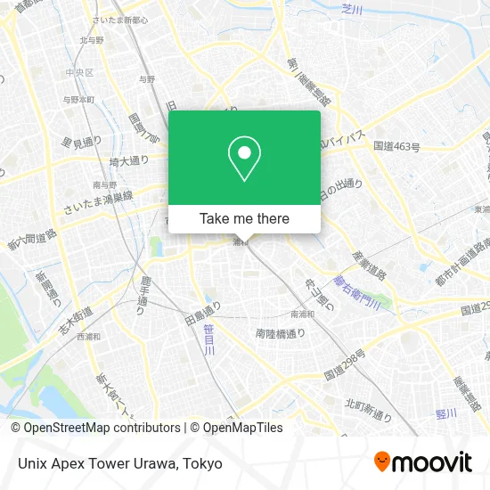 Unix Apex Tower Urawa map