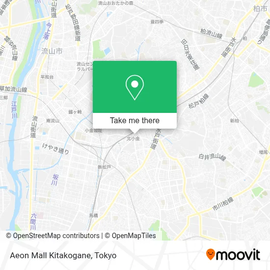Aeon Mall Kitakogane map