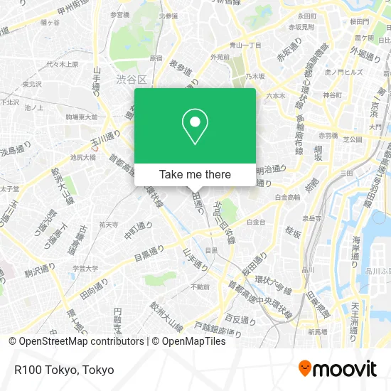R100 Tokyo map