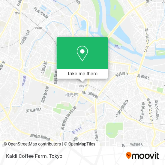 Kaldi Coffee Farm map