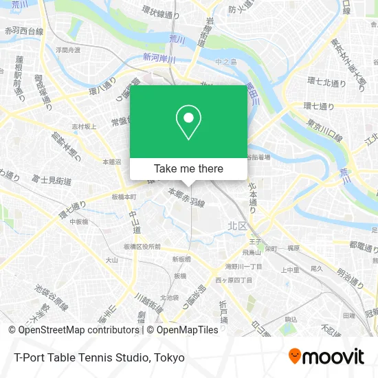T-Port Table Tennis Studio map