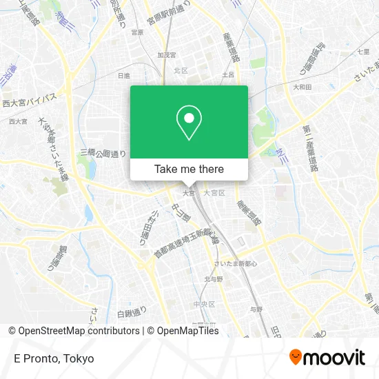 E Pronto map