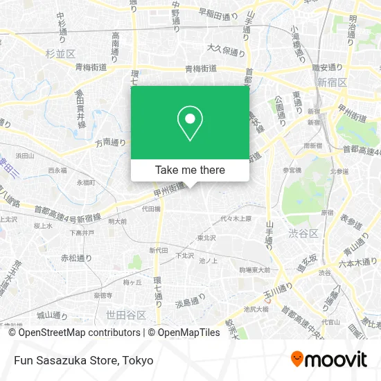 Fun Sasazuka Store map