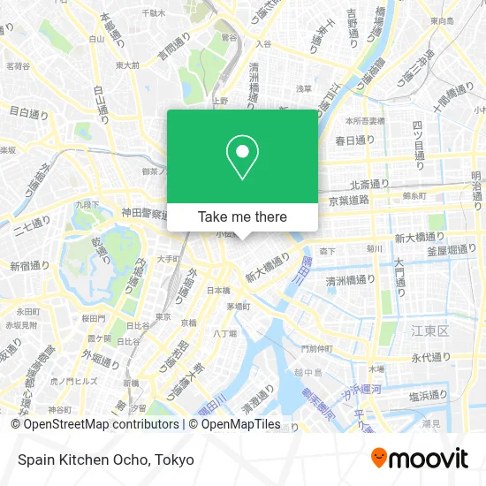 Spain Kitchen Ocho map
