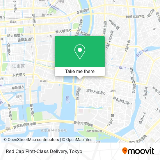 Red Cap First-Class Delivery map