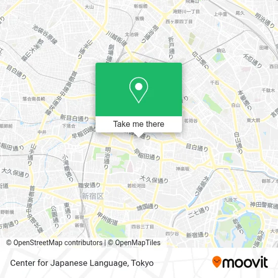 Center for Japanese Language map