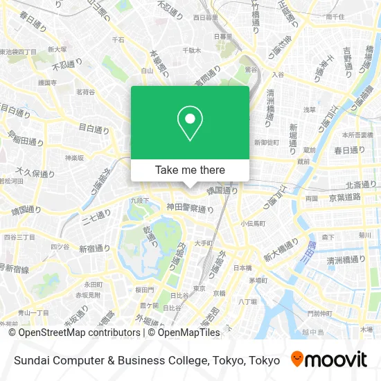 Sundai Computer & Business College, Tokyo map