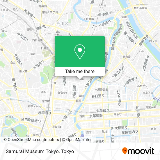 Samurai Museum Tokyo map