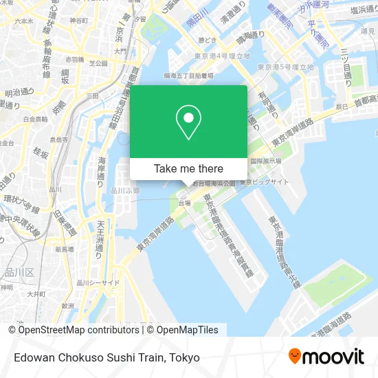 Edowan Chokuso Sushi Train map