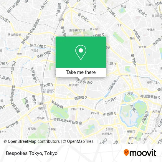 Bespokes Tokyo map