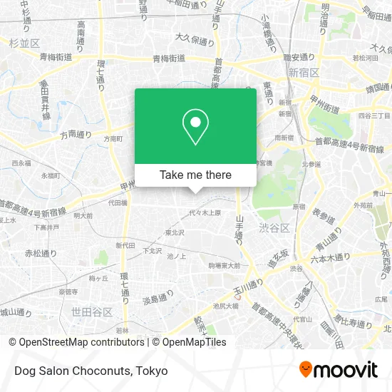 Dog Salon Choconuts map