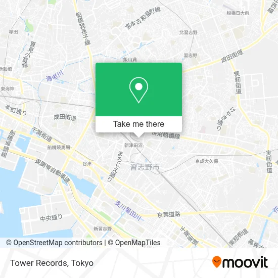 Tower Records map