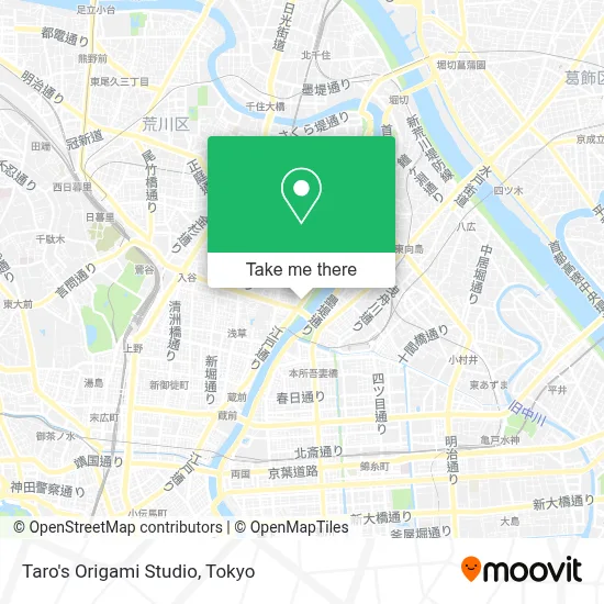 Taro's Origami Studio map