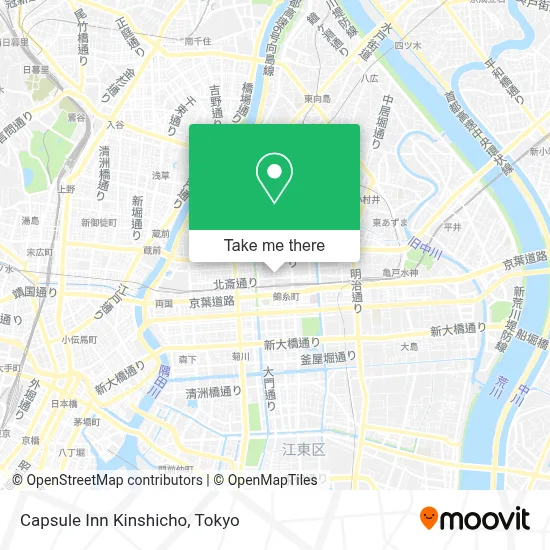 Capsule Inn Kinshicho map