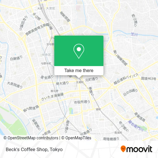 Beck's Coffee Shop map
