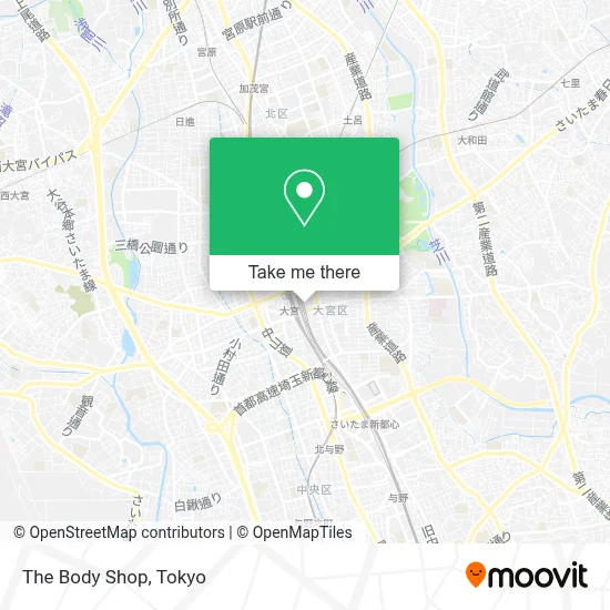 The Body Shop map