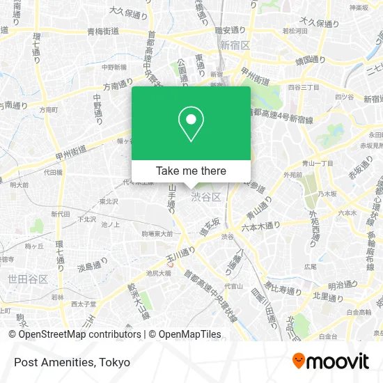 Post Amenities map