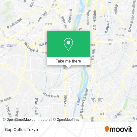 Gap Outlet map