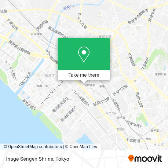 Inage Sengen Shrine map
