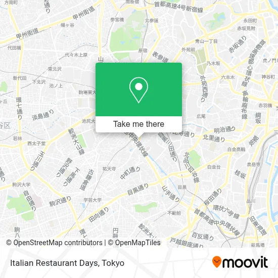 Italian Restaurant Days map