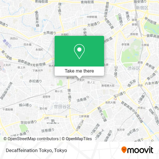 Decaffeination Tokyo map