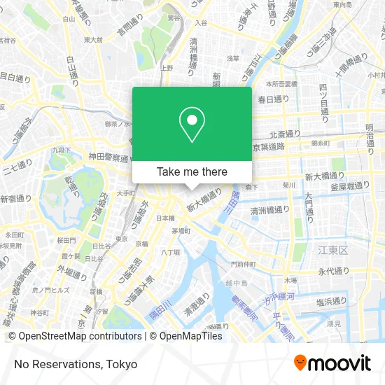 No Reservations map
