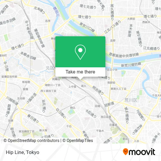 Hip Line map