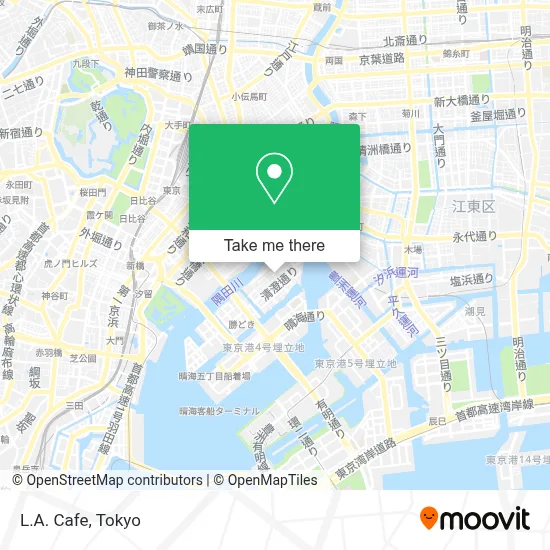 L.A. Cafe map