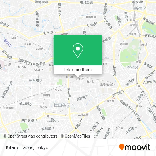 Kitade Tacos map