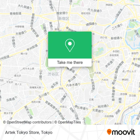 Artek Tokyo Store map