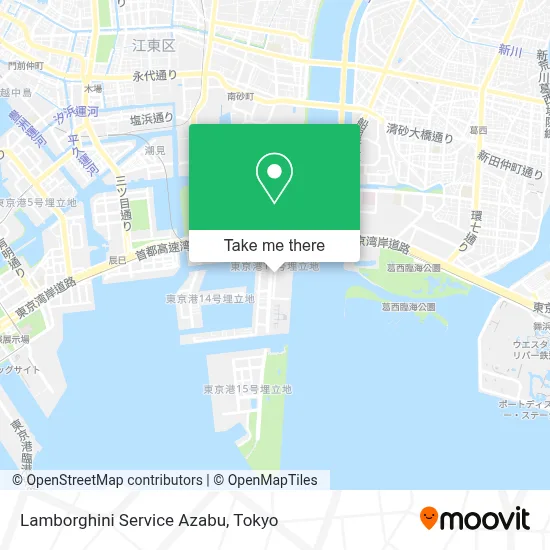 Lamborghini Service Azabu map