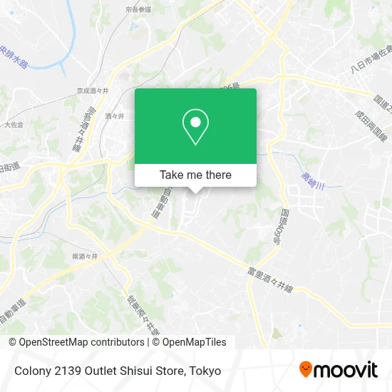 Colony 2139 Outlet Shisui Store map
