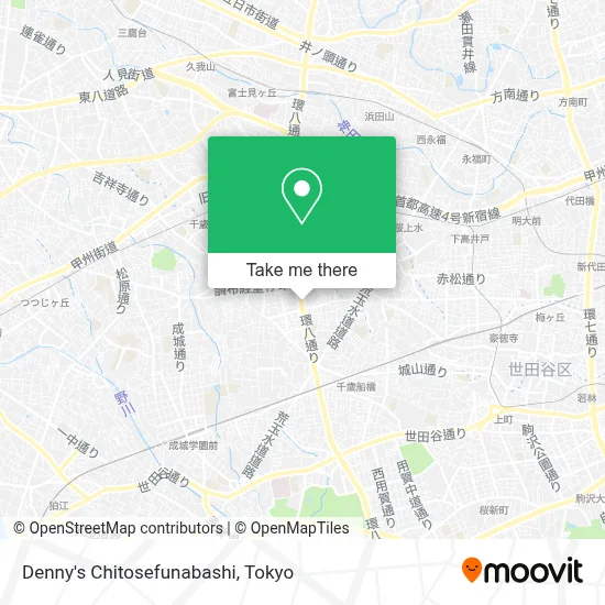 Denny's Chitosefunabashi map