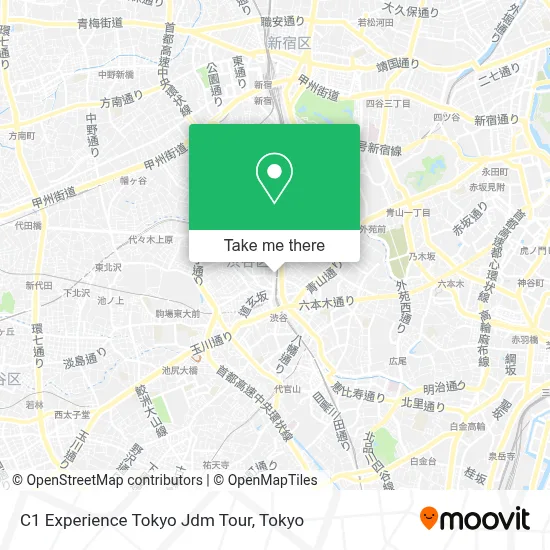 C1 Experience Tokyo Jdm Tour map