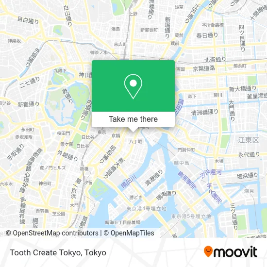 Tooth Create Tokyo map