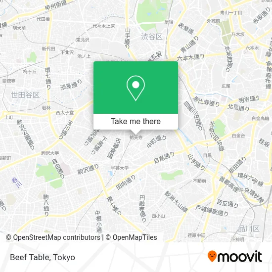 Beef Table map