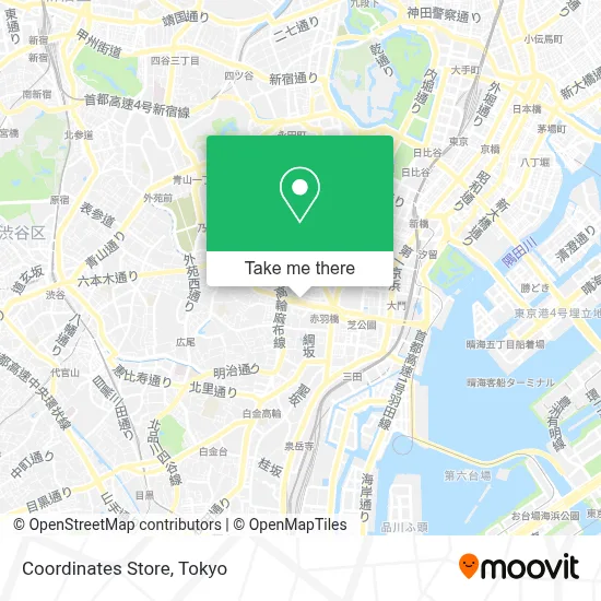 Coordinates Store map