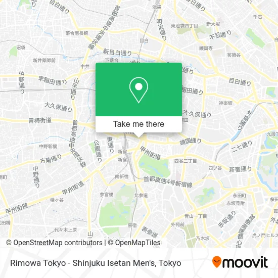 Rimowa Tokyo - Shinjuku Isetan Men's map