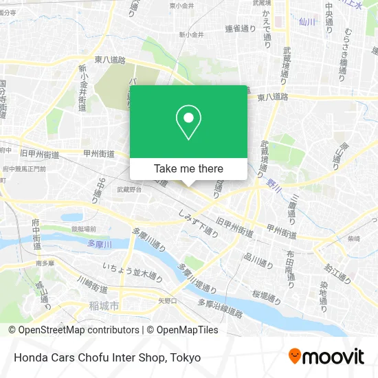 Honda Cars Chofu Inter Shop map