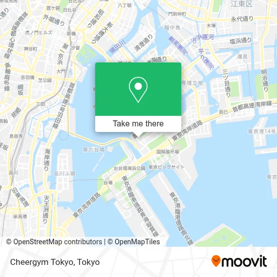 Cheergym Tokyo map