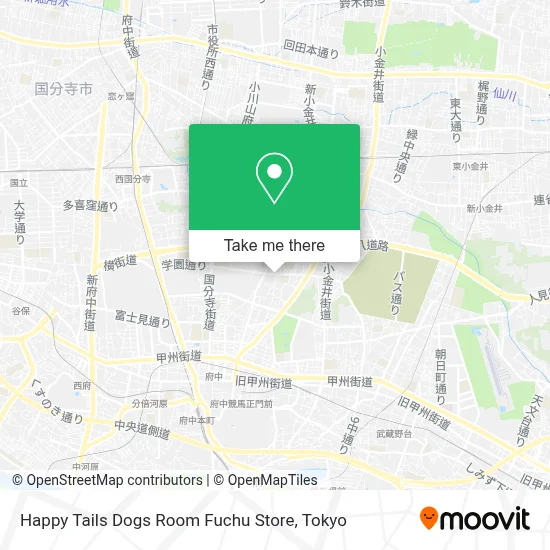 Happy Tails Dogs Room Fuchu Store map