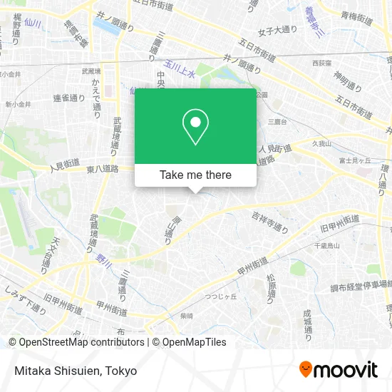Mitaka Shisuien map