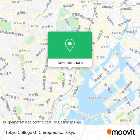 Tokyo College Of Chiropractic map