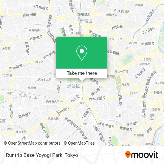 Runtrip Base Yoyogi Park map